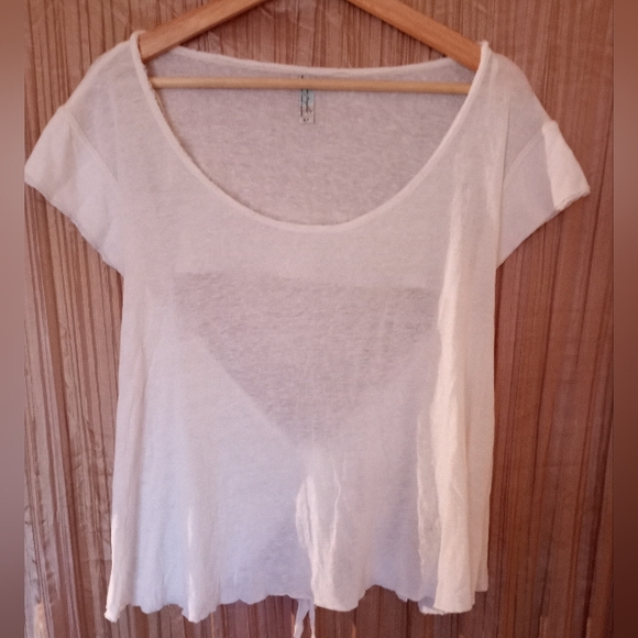 Free People White Tshirt - Picture 3 of 4